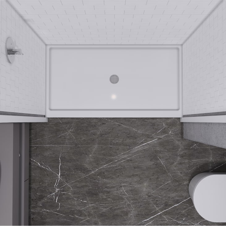 ADA Roll-In Shower Pan with Ramp 36×62